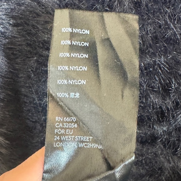 Free People Faux-Fur Open-Front Cardigan, Black, Size XS - Picture 9 of 10